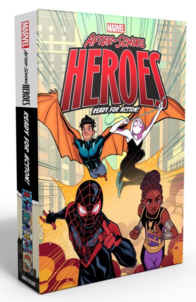 Marvel After-School Heroes Ready for Action! (Boxed Set): Miles Morales Untangles a Web; Ghost-Spider's Unbreakable Mission; Shuri  Takes Control; Reptil & Ghost-Spider Join Forces! Boxed Set ed.