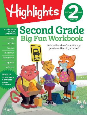 Second Grade Big Fun Workbook: 256 Pages of Puzzle-Based Practice in Math, Reading, Science and More, A Fun  Second Grade Workbook for Kids to Build School Skills