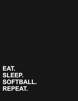 Eat Sleep Softball Repeat: Five Column Ledger Cash Book, Accounting Ledger Notebook, Business Ledger  Book, 8.5 x 11, 100 pages