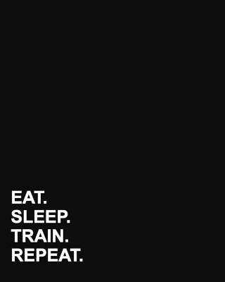 Eat Sleep Train Repeat: Dot Grid Notebook, Dot Grid Travel Notebook, Dot Grid Travelers Notebook,  Bullet Grid Journal Calendar, Dot Grid Writing Pad, 8x10, 160 pages