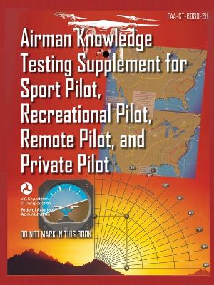 Airman Knowledge Testing Supplement for Sport Pilot, Recreational Pilot,  Remote (Drone) Pilot, and Private Pilot FAA-CT-8080-2H: Flight Training Study & Test Prep Guide (Color Print)