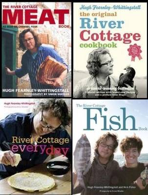 Hugh Fearnley-Whittingstall's River Cottage Collection, River Cottage Fish Book, River Cottage Every Day, the River Cottage Meat  Book & the River Cottage Cookbook