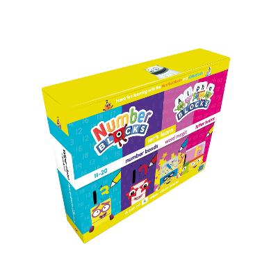 Numberblocks and Alphablocks: Let's Learn Numbers and Letters Set: 4 Wipe-clean books with pens included