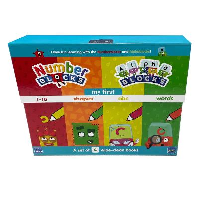 Numberblocks and Alphablocks: My First Numbers and Letters Set (4 wipe-clean  books with pens included)