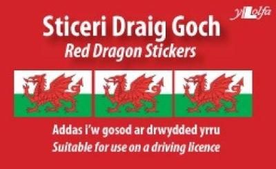 Sticeri Ddraig Goch / Red Dragon Stickers Bilingual edition