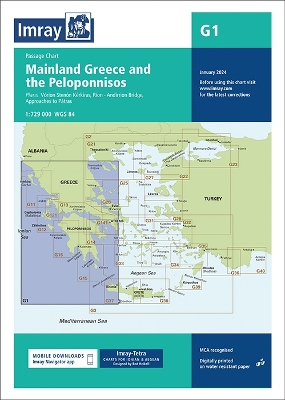 G1 Mainland Greece and the Peloponnisos: Passage Chart 2024 New edition