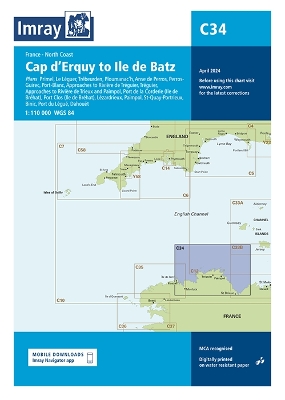 Imray Chart C34: Cap d'Erquy to Ile de Batz 2024 New edition