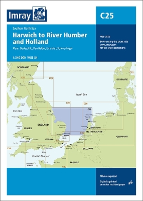 Imray Chart C25: Harwich to River Humber and Holland 2025 New edition