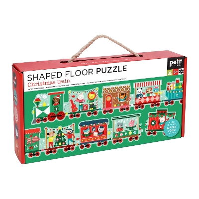 Christmas Train Shaped Floor Puzzle Bilingual edition