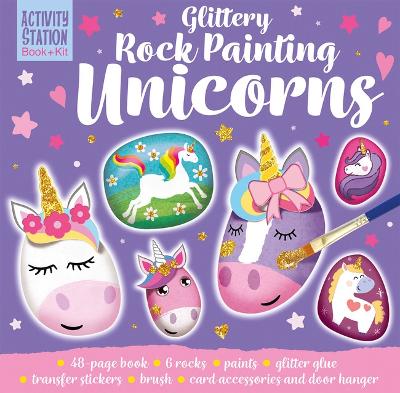 Glittery Rock Painting Unicorns