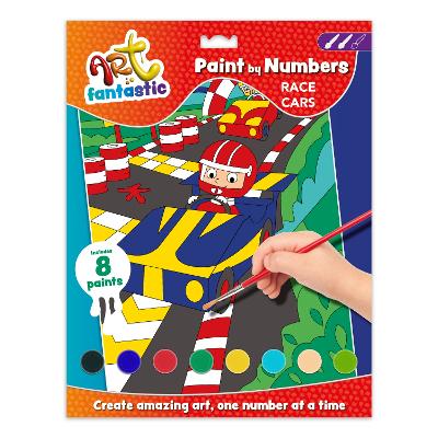 Art Fantastic Paint-by-Numbers Kit: Race Cars