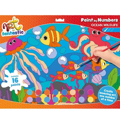 Art Fantastic Paint-by-Numbers Landscape Kit: Ocean Wildlife
