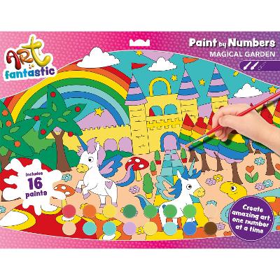 Art Fantastic Paint-by-Numbers Landscape Kit: Magical Garden