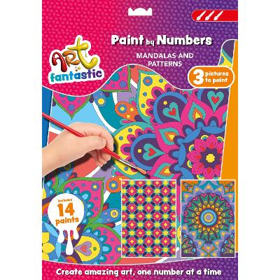Art Fantastic Paint-by-Numbers 3-in-1 Kit: Mandalas and Patterns