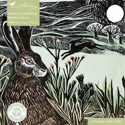 Adult Sustainable Jigsaw Puzzle Angela Harding: Hidden Hares: 1000-pieces. Ethical, Sustainable, Earth-friendly