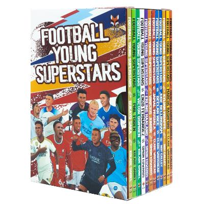 Football Young Superstars 12 Books Box Set: (Jude Bellingham, Marcus Rashford, Phil Foden, Bukayo Saka, Kylian Mbappe,  Erling Haaland)