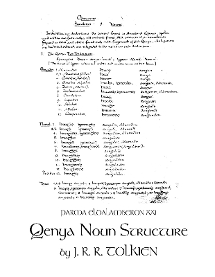 Parma Eldalamberon 21 : Qenya Noun Structure