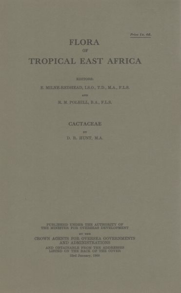 Flora of Tropical East Africa: Cactaceae: Cactaceae