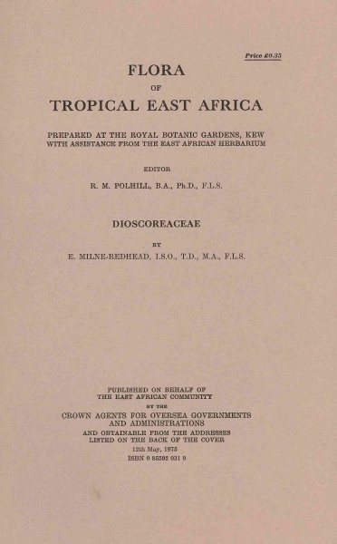 Flora of Tropical East Africa: Dioscoreaceae: Dioscoreaceae