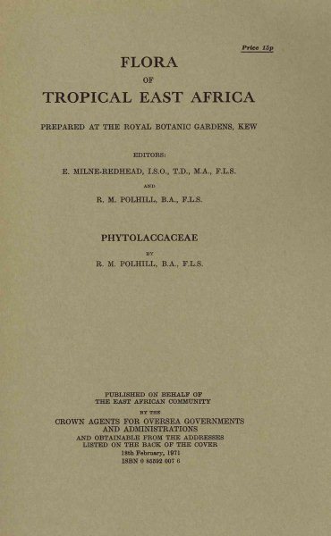 Flora of Tropical East Africa: Phytolaccaceae: Phytolaccaceae