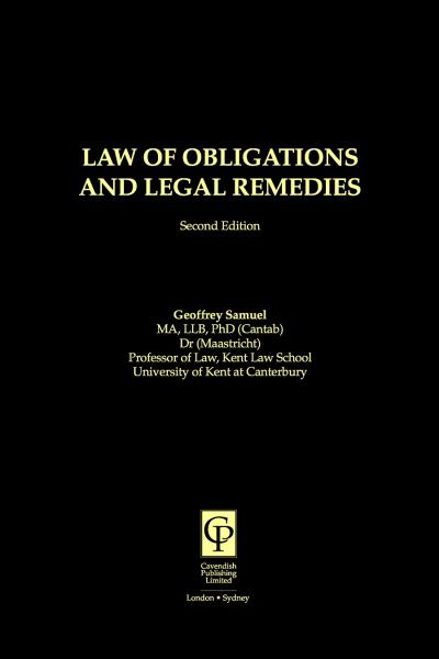 Law of Obligations & Legal Remedies 2nd edition