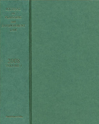 Journal of Planning and Environment Law 2008 Bound Volume 2V