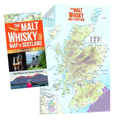 MALT WHISKY MAP OF SCOTLAND: Folded Map New edition