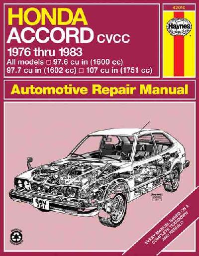 Honda Accord CVCC U.S.A.Models 1976-83 Owner's Workshop Manual Revised edition