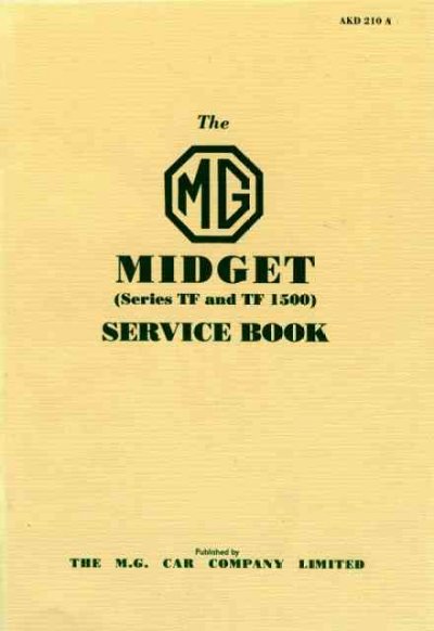 MG Midget Service Record Book (Series TF and TF1500)