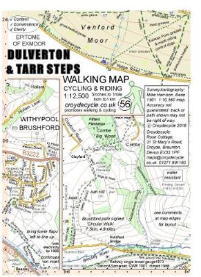 Dulverton & Tarr Steps Walking Map: Withypool to Brushford 2nd New edition