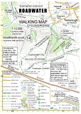 Roadwater Walking Map: Carhampton to Ralegh's Cross