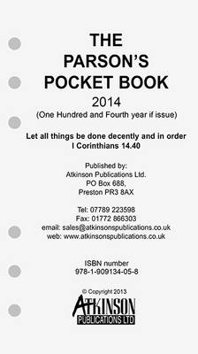 Parson's Pocket Book Diary 2014 104th edition