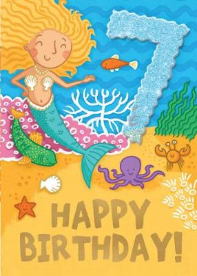 Mermaid (Age 7) - Happy Birthday Card-Book: 6 Card-Book Pack Illustrated edition