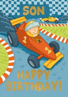 Racing Drive (Son) - Happy Birthday Card-Book: 6 Card-Book Pack Illustrated edition