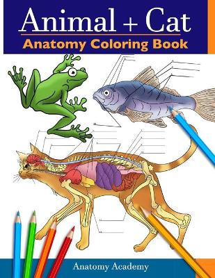 Animal & Cat Anatomy Coloring Book: 2-in-1 Compilation Incredibly Detailed Self-Test Veterinary & Feline Anatomy  Color workbook
