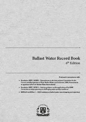 Ballast Water Record Book - 6th Edition