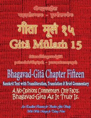 Gita Mulam 15 - Bhagavad Gita Chapter Fifteen: Sanskrit Text with Transliteration, Translation & Brief Commentary (With  Wide Margin for Taking Notes)
