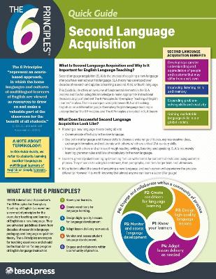 6 Principles Quick Guide for Second Language Acquisition (Pack of 10)