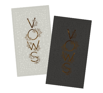 Our Wedding Vows: A Set of Heirloom-Quality Vow Books with Foil Accents and Hand Drawn  Illustrations