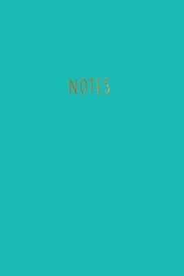 Notes: Turquoise & Gold Leaf Notebook: 175-Page Designer Notebook Journal