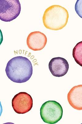 Notebook: Rainbow Watercolor Blobs Journal: 175-Page College-Ruled Watercolor Notebook