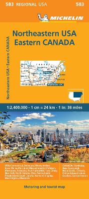 Northeastern USA, Eastern Canada - Michelin Regional Map 583 9th Edition