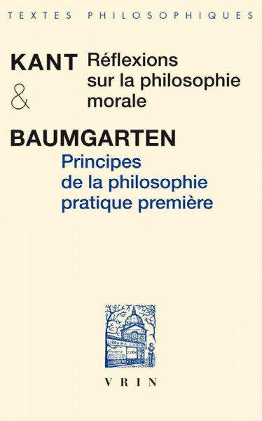 Principes de la Philosophie Pratique Premiere