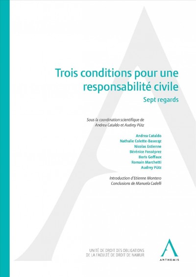 Trois conditions pour une responsabilite civile