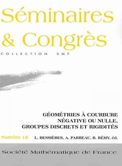 Geometries a Courbure Negative Ou Nulle, Groupes Discrets Et Rigidites