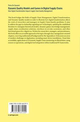 Dynamic Quality Models and Games in Digital Supply Chains: How Digital Transformation Impacts Supply Chain Quality Management 2021 ed.