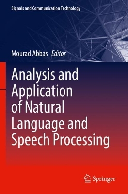 Analysis and Application of Natural Language and Speech Processing 2023 ed.