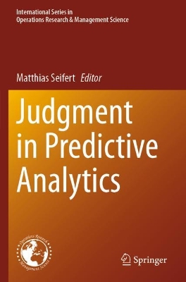 Judgment in Predictive Analytics 2023 ed.