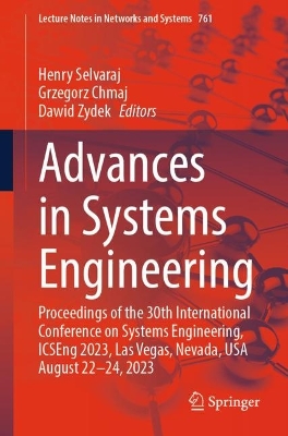 Advances in Systems Engineering: Proceedings of the 30th International Conference on Systems Engineering, ICSEng 2023, Las Vegas, Nevada, USA August 22-24, 2023