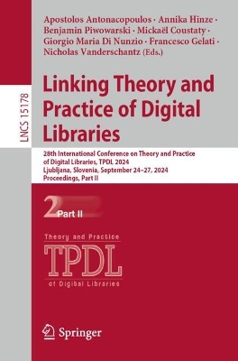 Linking Theory and Practice of Digital Libraries: 28th International Conference on Theory and Practice of Digital Libraries, TPDL 2024, Ljubljana, Slovenia, September 24-27, 2024, Proceedings, Part II